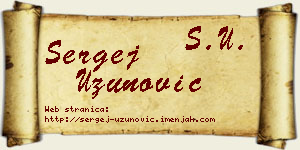 Sergej Uzunović vizit kartica